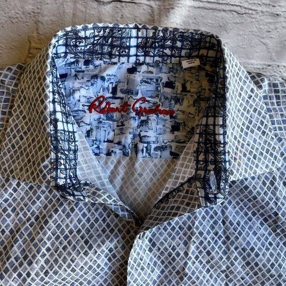 Robert Graham Mens Button Down Shirt Medium - Picture 3 of 14